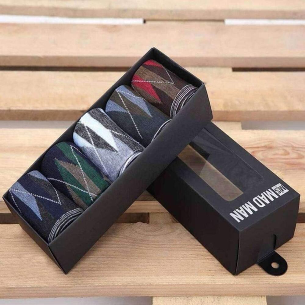 5-Pair Men's Socks - Ziggy | Men's Crew Socks | Men's Casual Socks